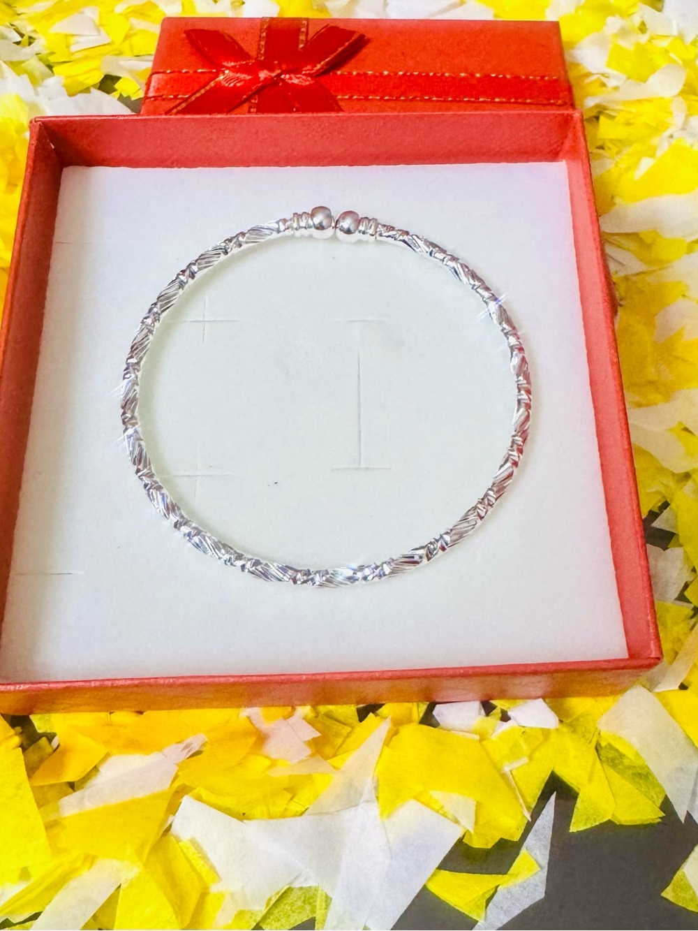 Kids Silver Twisted Rope Bracelet for Girls
